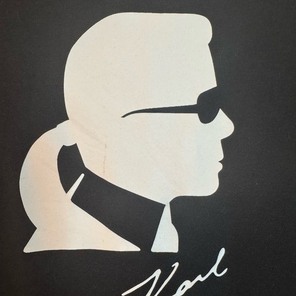 Karl Lagerfeld Black & White Graphic T-Shirt | Size Small - Picture 3 of 8